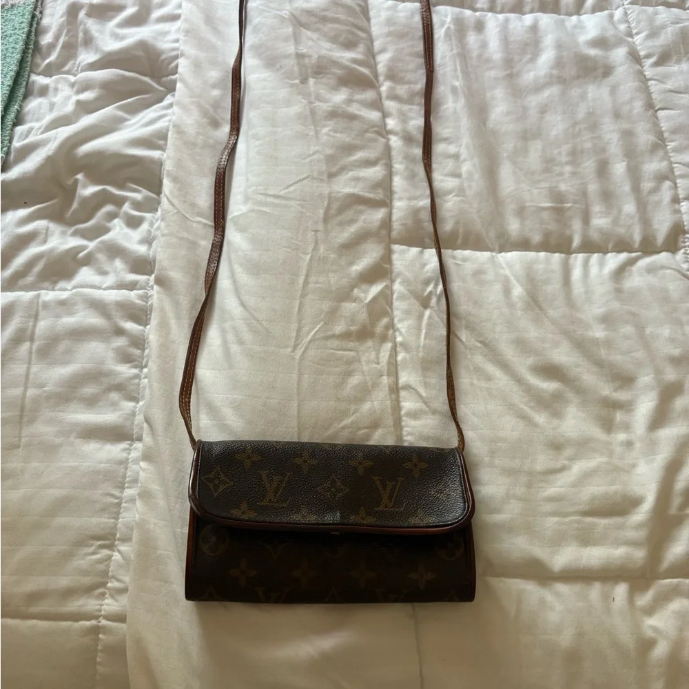 Louis Vuitton Velvet Clutch Dark Brown